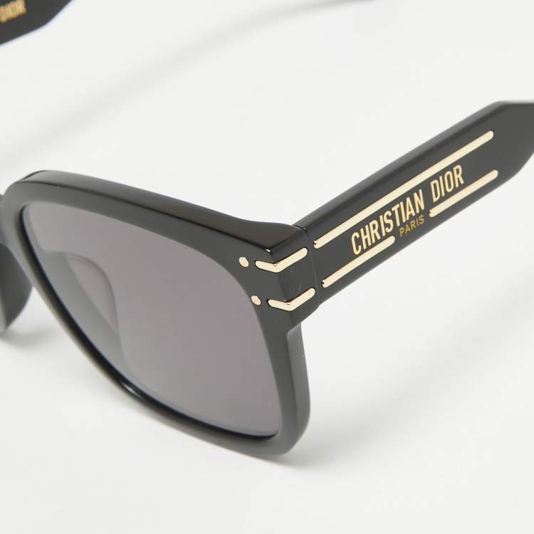 Pre Owned Dior Black DiorSignature S7F Square Frame Sunglasses