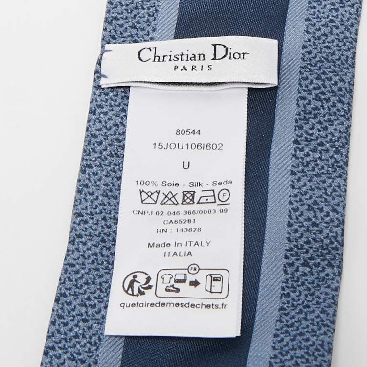 Pre Owned Dior Blue Silk Toile de Jouy Sauvage Mitzah Scarf