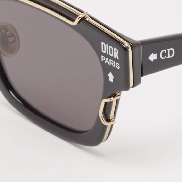 Pre Owned Dior Black/Gold Tone Frame J'ADIOR Frame Sunglasses