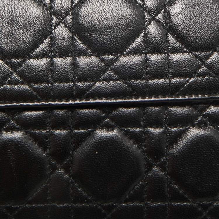 Pre Owned Dior Black Cannage Leather Ring Agenda Cover