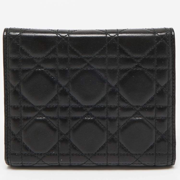 Pre Owned Dior Black Cannage Leather Ring Agenda Cover