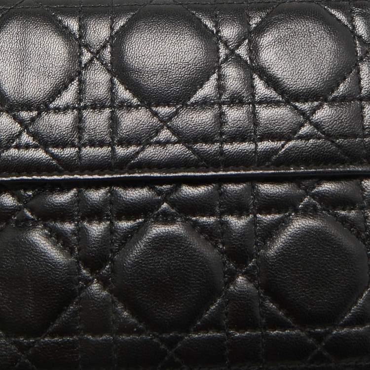 Pre Owned Dior Black Cannage Leather Ring Agenda Cover