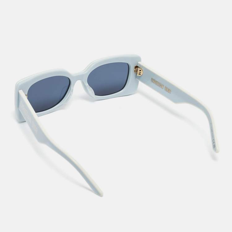 Pre Owned Dior Blue/White DiorPacificS 1U Rectangular Sunglasses