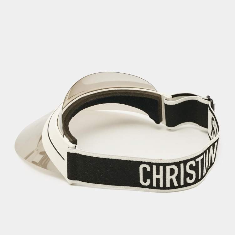 Pre Owned Dior White/Grey Dior Club1 Sun Visor