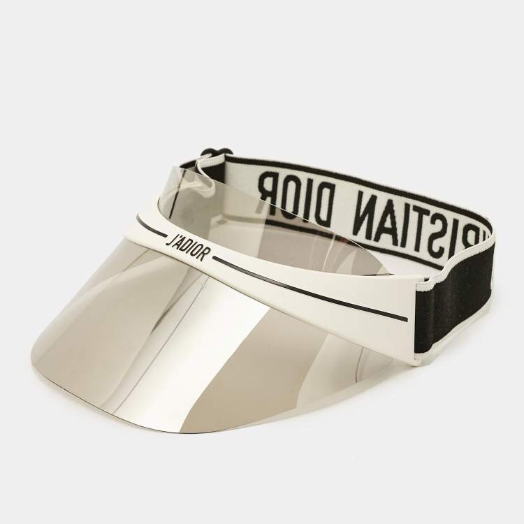 Pre Owned Dior White/Grey Dior Club1 Sun Visor