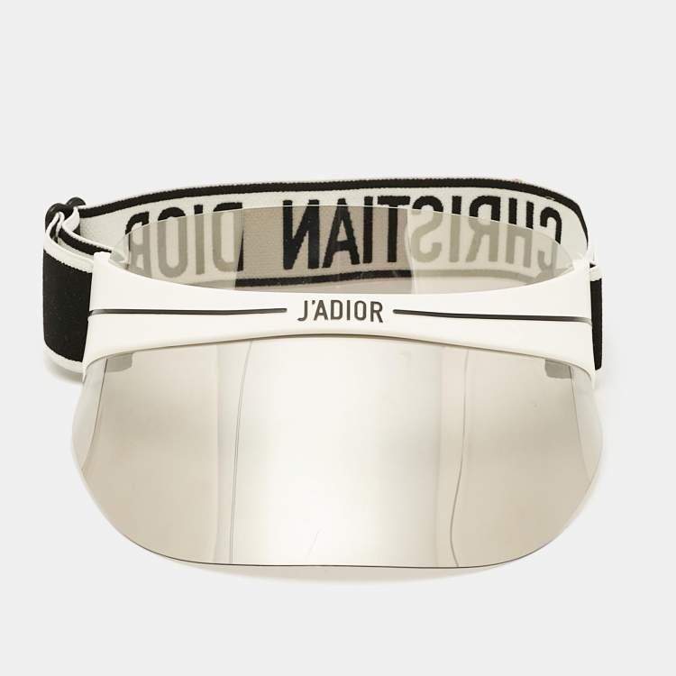 Pre Owned Dior White/Grey Dior Club1 Sun Visor