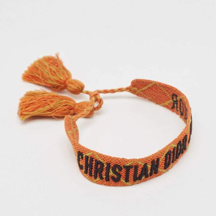 مملوكة مسبقًا Dior J'Adior Woven Fabric Friendship Bracelet