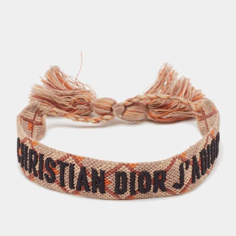 مملوكة مسبقًا Dior J'Adior Woven Fabric Friendhsip Bracelet