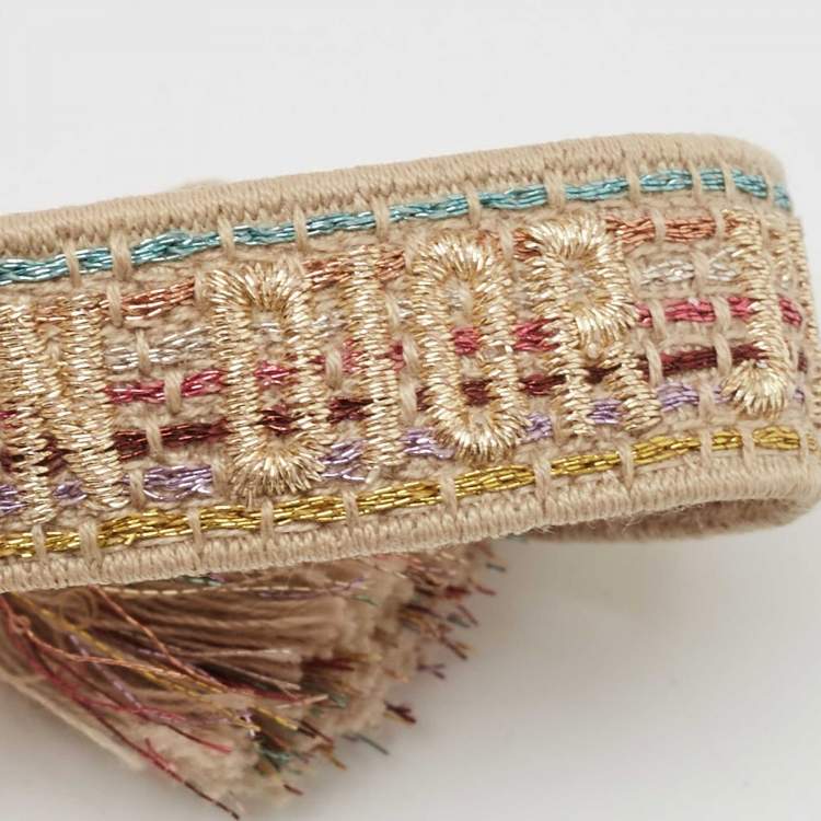 Pre Owned Dior J'Adior Woven Fabric Friendship Bracelet