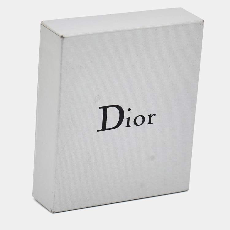 Pre Owned Dior Oblique Enamel Silver Tone Necklace
