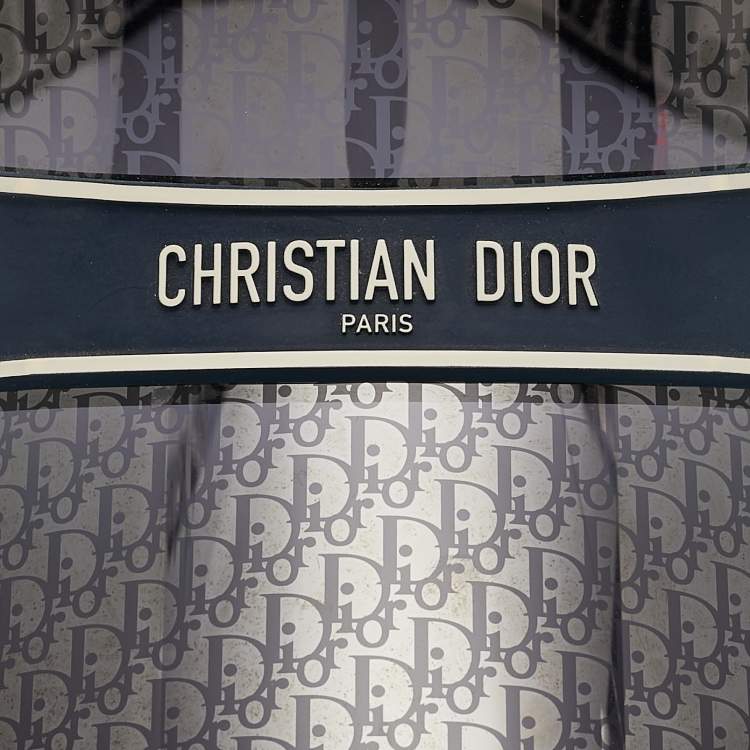 Pre Owned Christian Dior Navy Blue Oblique Dior Club1 Sun Visor