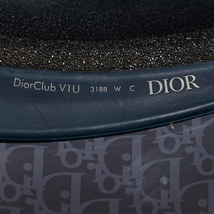 Pre Owned Christian Dior Navy Blue Oblique Dior Club1 Sun Visor