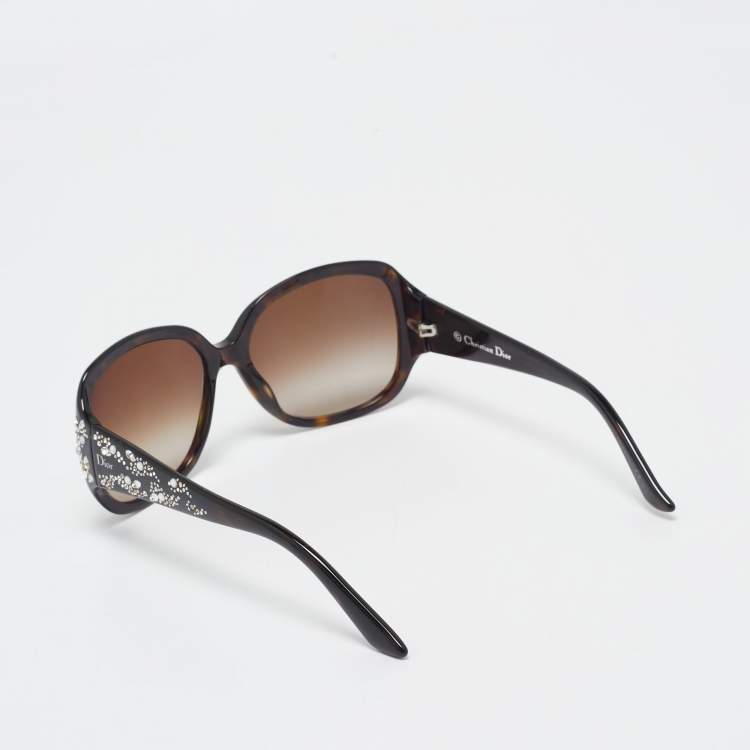 مملوكة مسبقًا Dior Black Gradient DiorMinuit Crystals Square Sunglasses