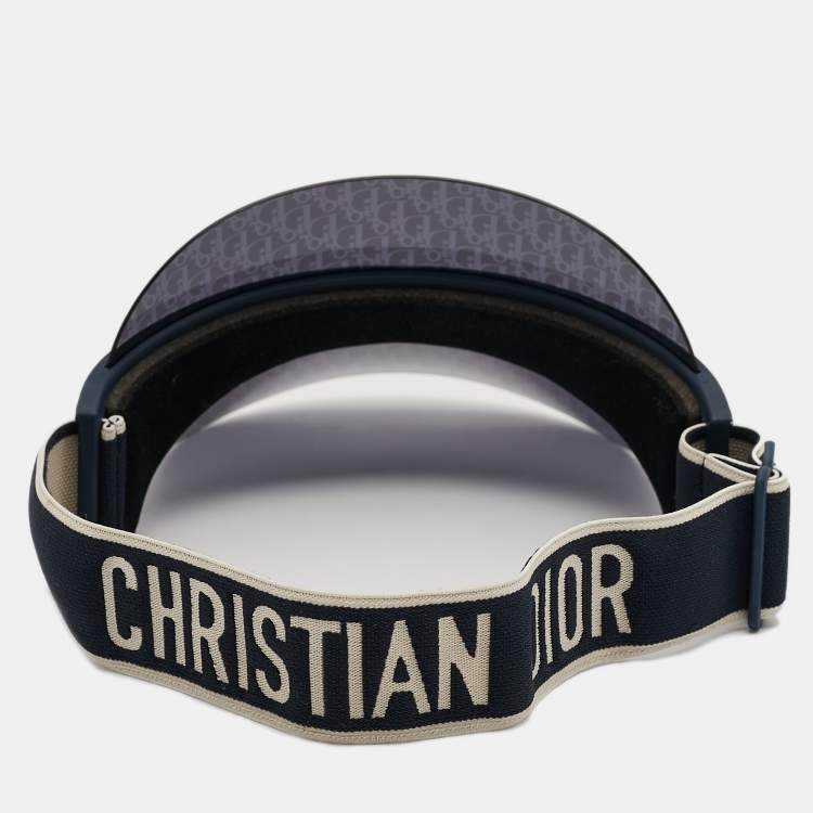 Pre Owned Dior Navy Blue Oblique Dior Club1 Visor