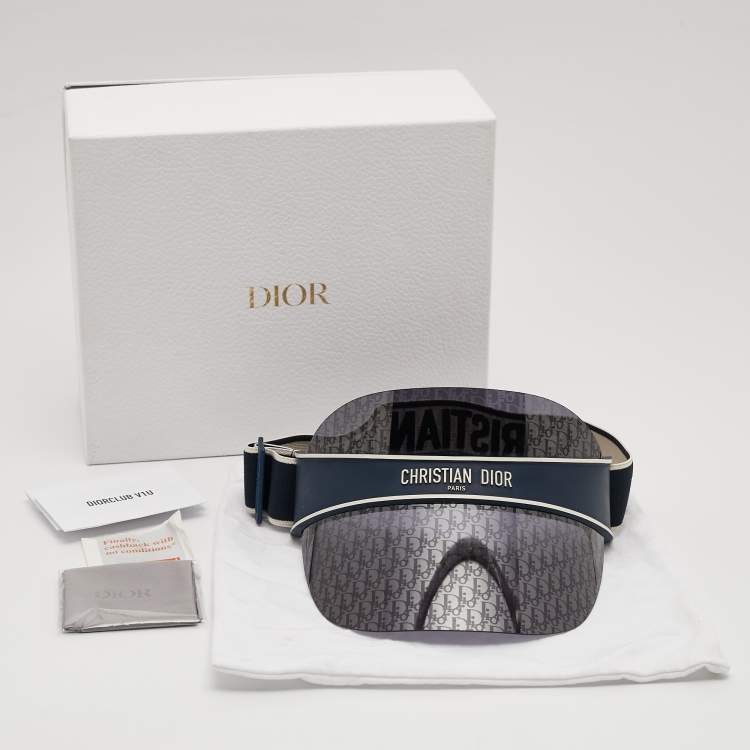 Pre Owned Dior Navy Blue Oblique Dior Club1 Visor