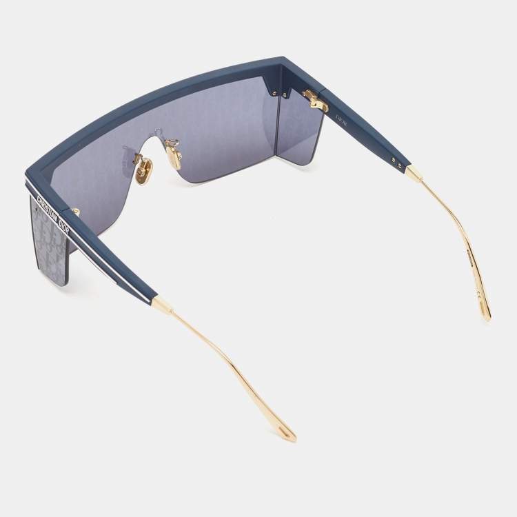 Pre Owned Dior Navy Blue DiorClub M1U Oblique Mask Shield Sunglasses
