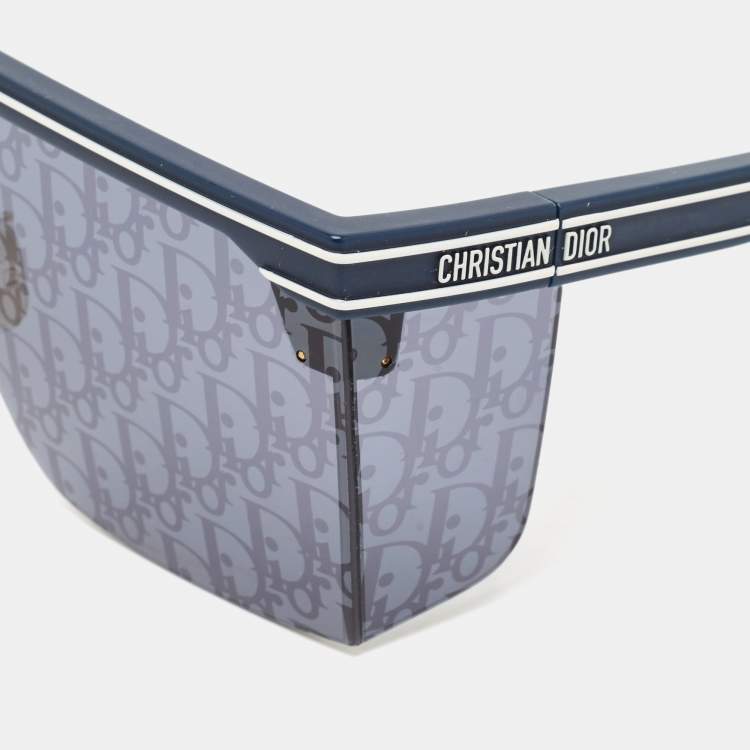 Pre Owned Dior Navy Blue DiorClub M1U Oblique Mask Shield Sunglasses