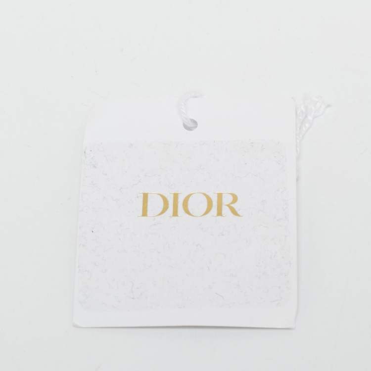 Pre Owned Dior White Logo Embroidered Woven Sunglasses Strap