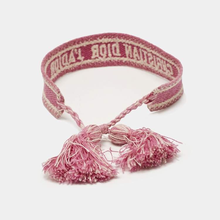 مملوكة مسبقًا Dior J'Adior  Woven Fabric Adjustable Bracelet