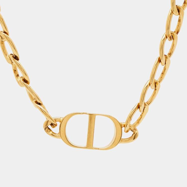 Pre Owned Dior Petit CD Gold Tone Bracelet