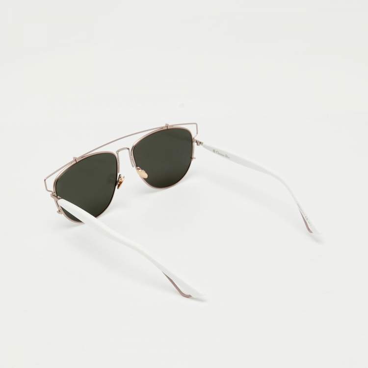 Pre Owned Dior Two Tone/Grey Mirrored DiorTechnologic Aviator Sunglasses