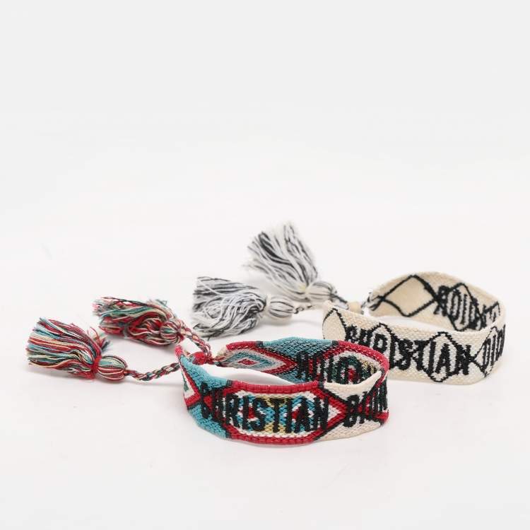 Pre Owned Dior J'Adior Woven Fabric Friendhsip Bracelet