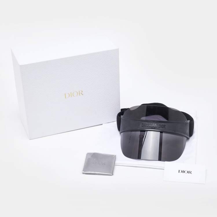 Pre Owned Dior Black Mirrored DiorClub V1U Visor