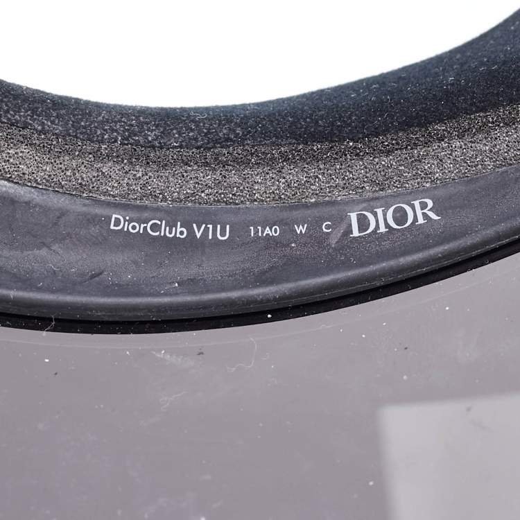 Pre Owned Dior Black Mirrored DiorClub V1U Visor
