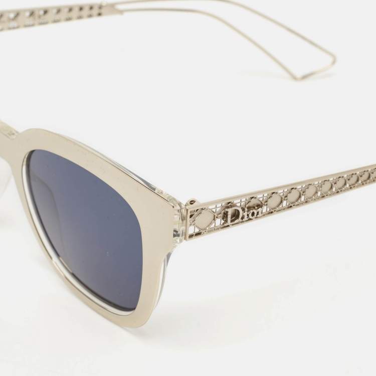 Pre Owned Dior Blue/Silver Diorama1 Aviator Sunglasses