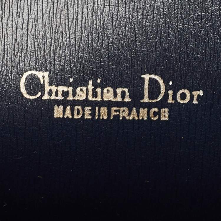Pre Owned Dior Navy Blue Diorissimo Fabric Cosmetic Pouch