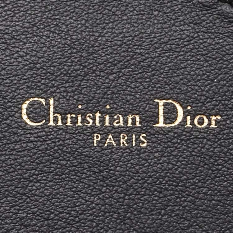 Pre Owned Dior Light Pink/White Logo Embroidered Canvas and Leather Belt 85CM