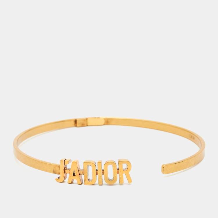 Pre Owned Dior J'adior Gold Tone Collar Necklace
