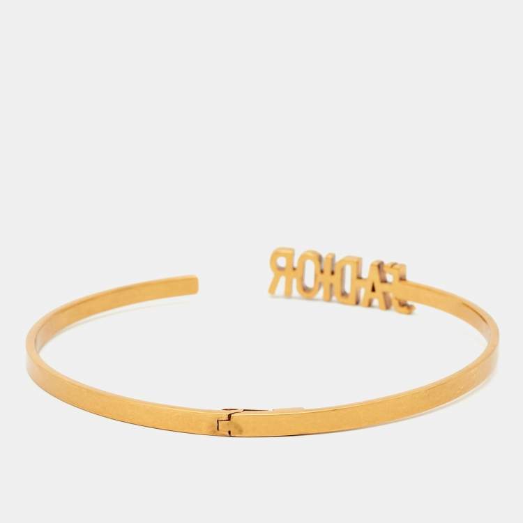 Pre Owned Dior J'adior Gold Tone Collar Necklace