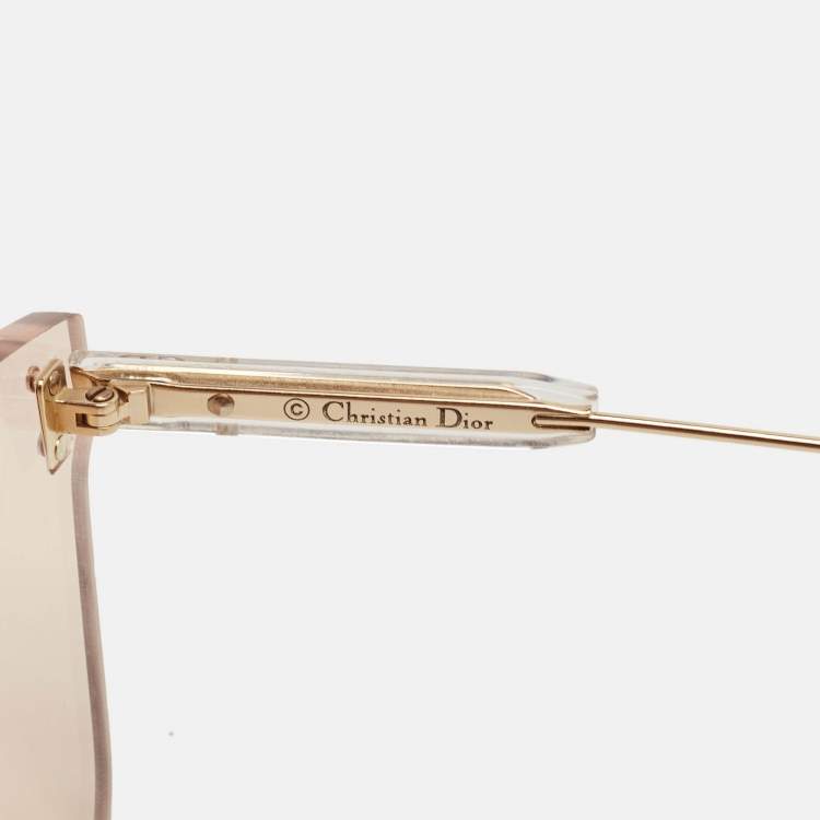 Pre Owned Dior Light Peach DiorColorQuake2 Butterfly Sunglasses