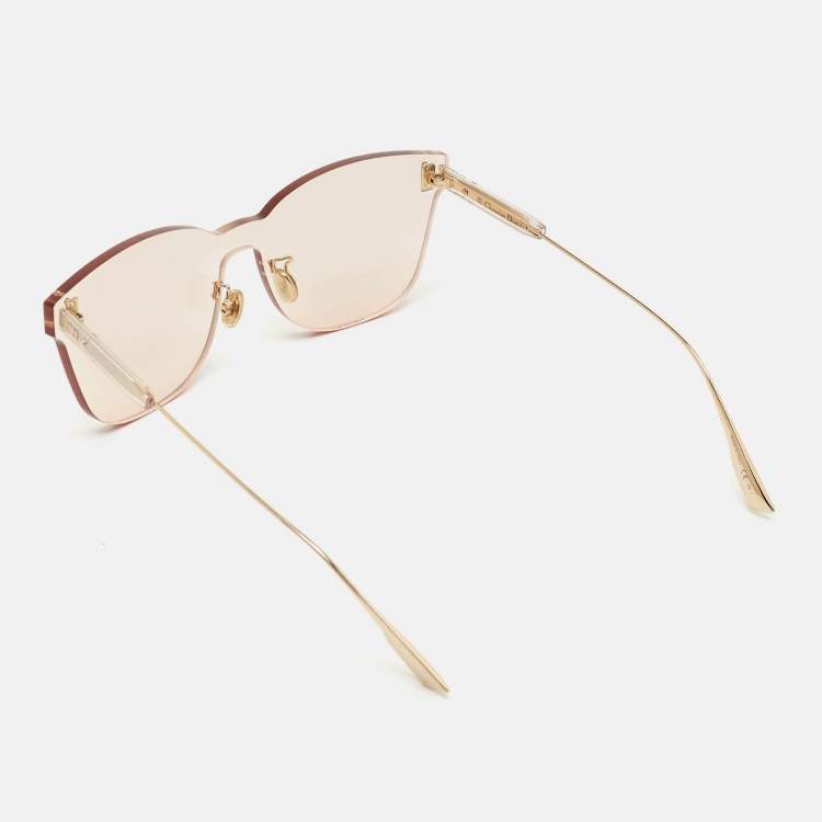 Pre Owned Dior Light Peach DiorColorQuake2 Butterfly Sunglasses