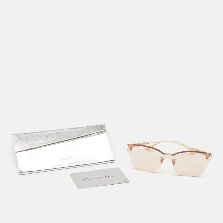 Pre Owned Dior Light Peach DiorColorQuake2 Butterfly Sunglasses