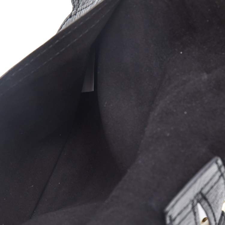 Pre Owned Dior Black Glossy Leather and Stretch Band Saddle Belt S/M