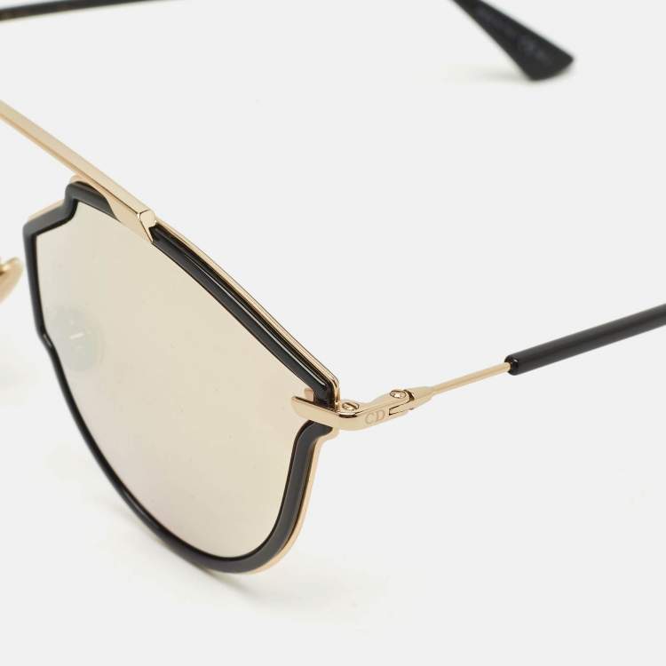 مملوكة مسبقًا Dior Black/Gold 2M2SQ SoRealRise Aviator Sunglasses