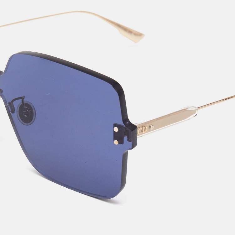 Pre Owned Dior Blue ColorQuake1 Shield Sunglasses