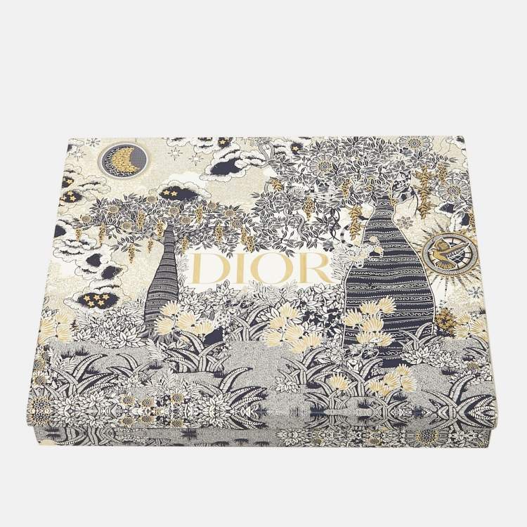 Pre Owned Dior Homme Grey Logo Intarsia Wool Scarf 
