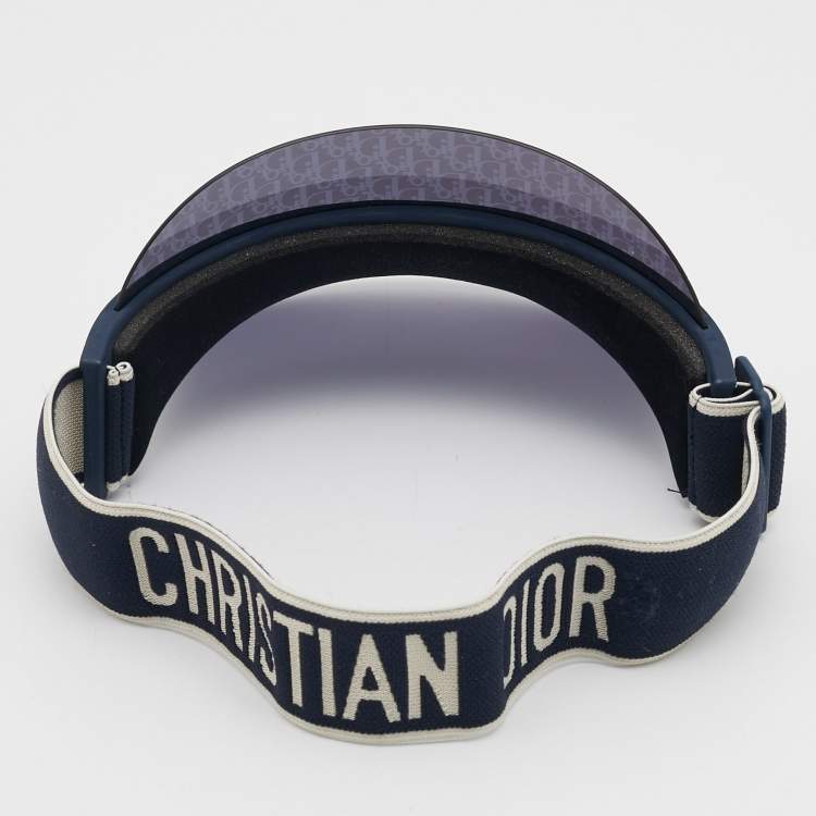 Pre Owned Dior Navy Blue Oblique Dior Club1 Visor
