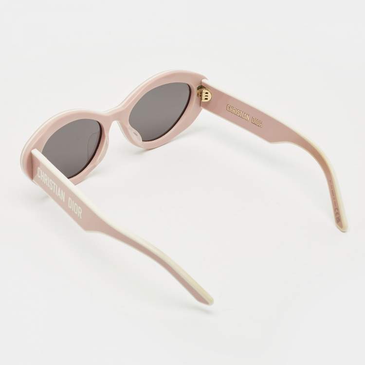 Pre Owned Dior Old Rose/White DiorPacific B1U Cat Eye Sunglasses