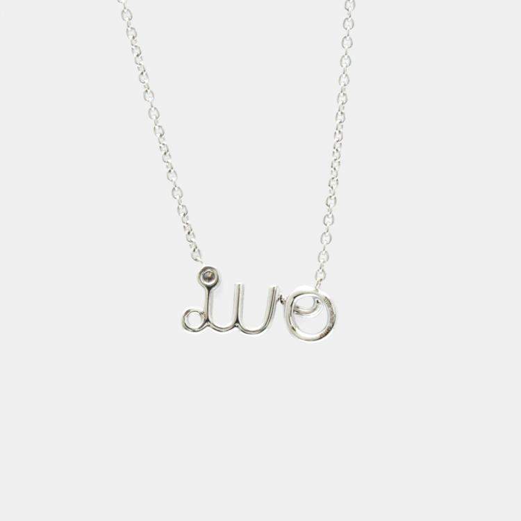 Pre Owned Christian Dior 18K White Gold Diamond Dioramour Pendant Necklace