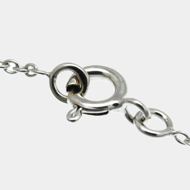 Pre Owned Christian Dior 18K White Gold Diamond Dioramour Pendant Necklace