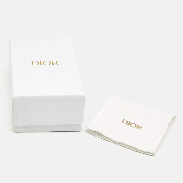 Pre Owned Dior Petit CD Crystals Gold Tone Bracelet