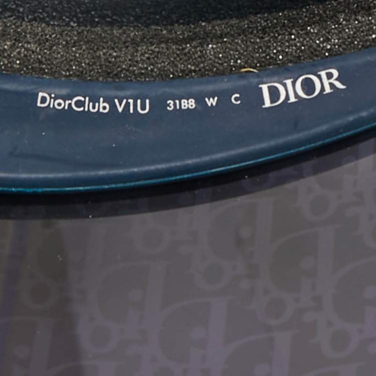 Pre Owned Christian Dior Navy Blue Oblique Dior DiorClub V1U Visor