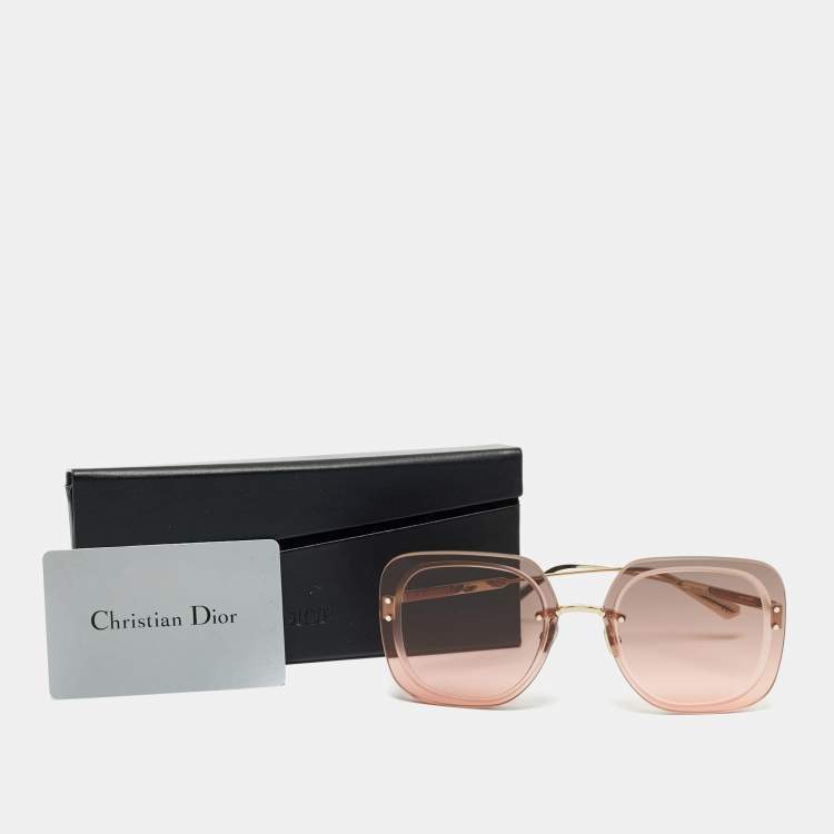 Pre Owned Dior Peach Gradient Ultradior SU Oversized Sunglasses