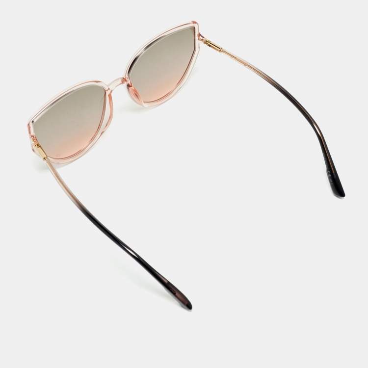 Pre Owned Dior Peach Gradient SoStellaire4 Oversized Sunglasses