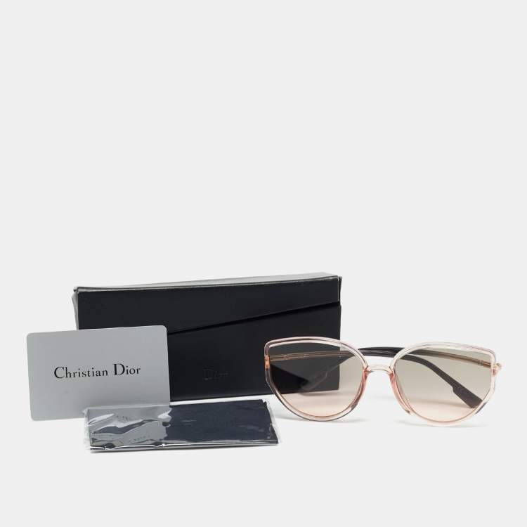 Pre Owned Dior Peach Gradient SoStellaire4 Oversized Sunglasses