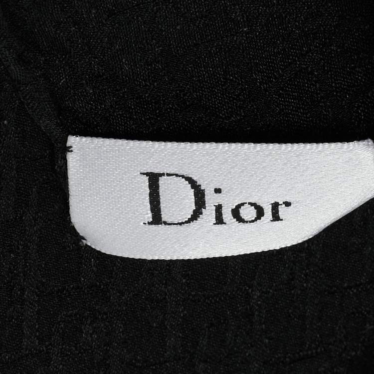 مملوكة مسبقًا Dior Black Oblique Jacquard Silk Scarf